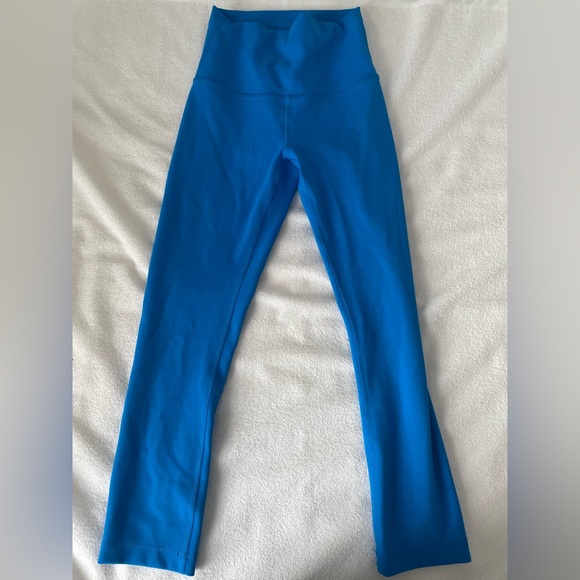 Lululemon Wunder Train High rise crop 21.5” leggings size 2 color poolside blue - Picture 2 of 4